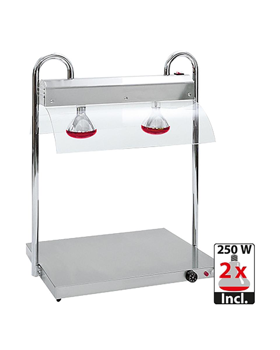 Warmhoudplaat M/Brug - H 83.1 x 70.6 x 55.3 CM - 24 KG - 220 - 240 V - 1250 W - RVS - +30°C / +90°C - 710200