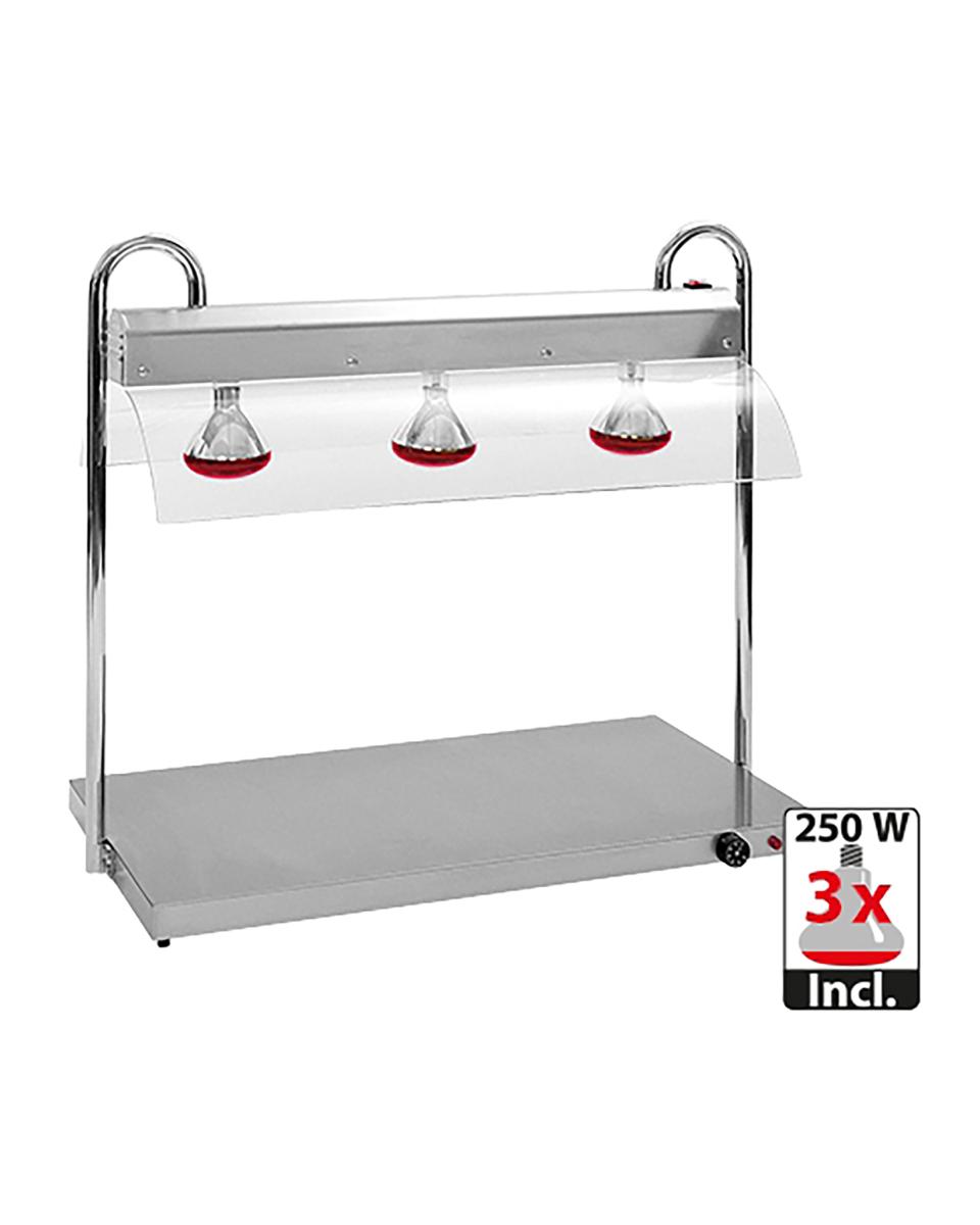 Warmhoudplaat M/Brug - H 83.1 x 103.6 x 55.3 CM - 29 KG - 220 - 240 V - 1500 W - RVS - +30°C / +90°C - 710300