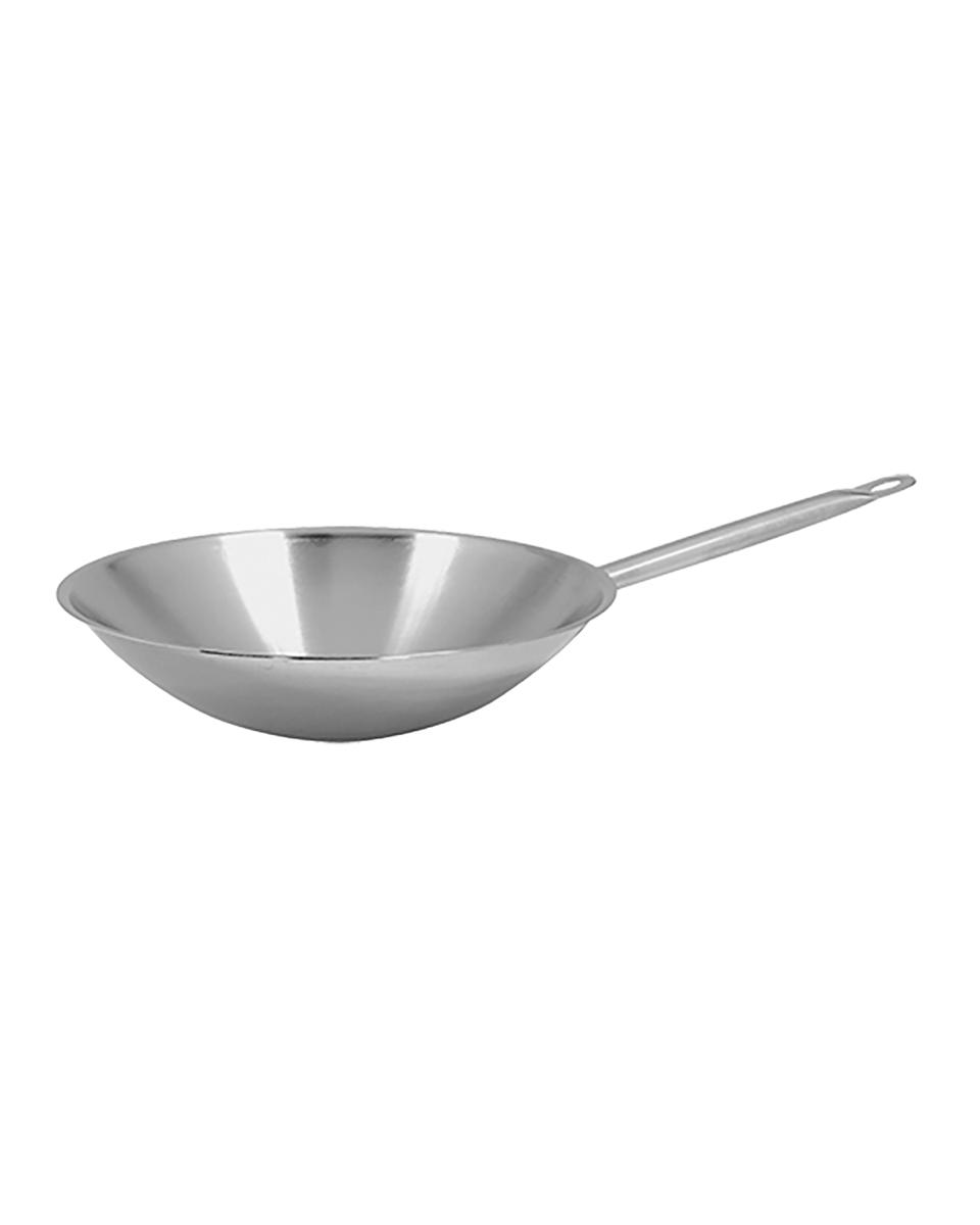 Wok - H 9 CM - 1.675 KG - Ø36 CM - RVS - 5.5 Liter - Pujadas - 720085