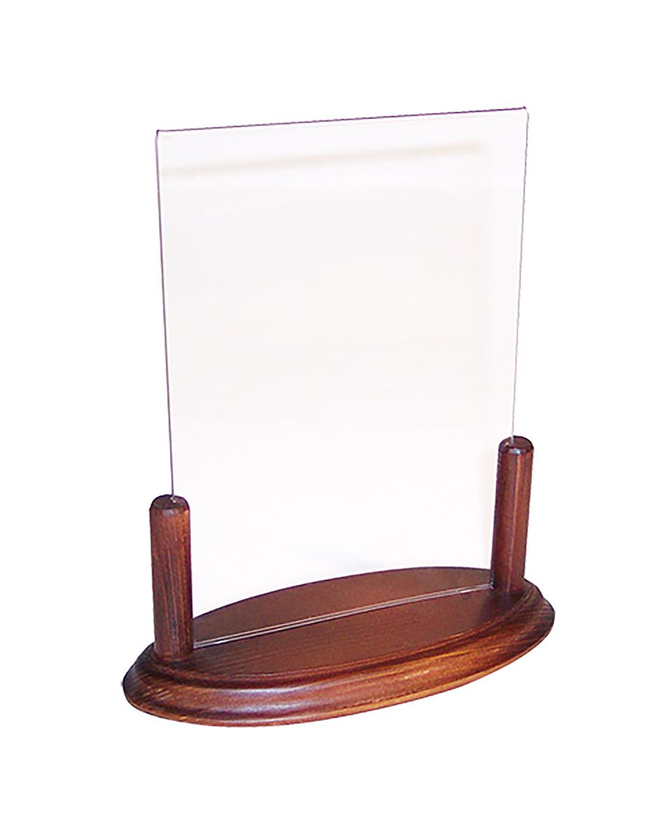 Menu Standaard - H 22.5 x 20 x 9 CM - 0.175 KG - plexiglas - Bruin - 733030