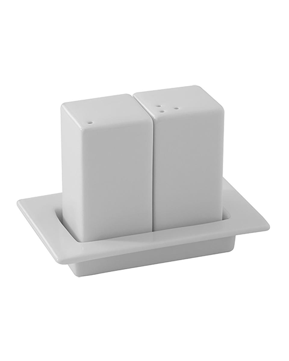 Peper & Zoutstrooier - H 8 x 11 x 7.3 CM - 0.25 KG - Porselein - Wit - Revol - 735290