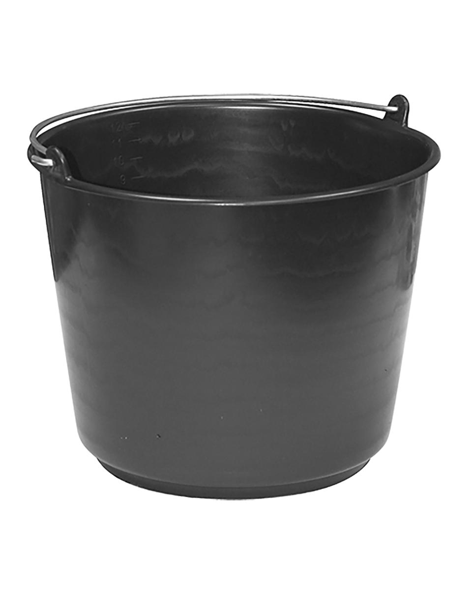 Emmer - H 34 CM - 0.88 KG - Ø35 CM - Polyetheen - Zwart - 20 Liter - 821002