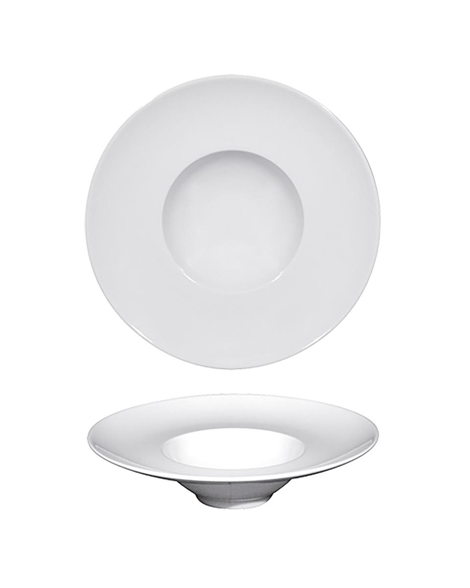 Bord - H 6 CM - 0.82 KG - Ø27.5 CM - Porselein - Wit - 765021