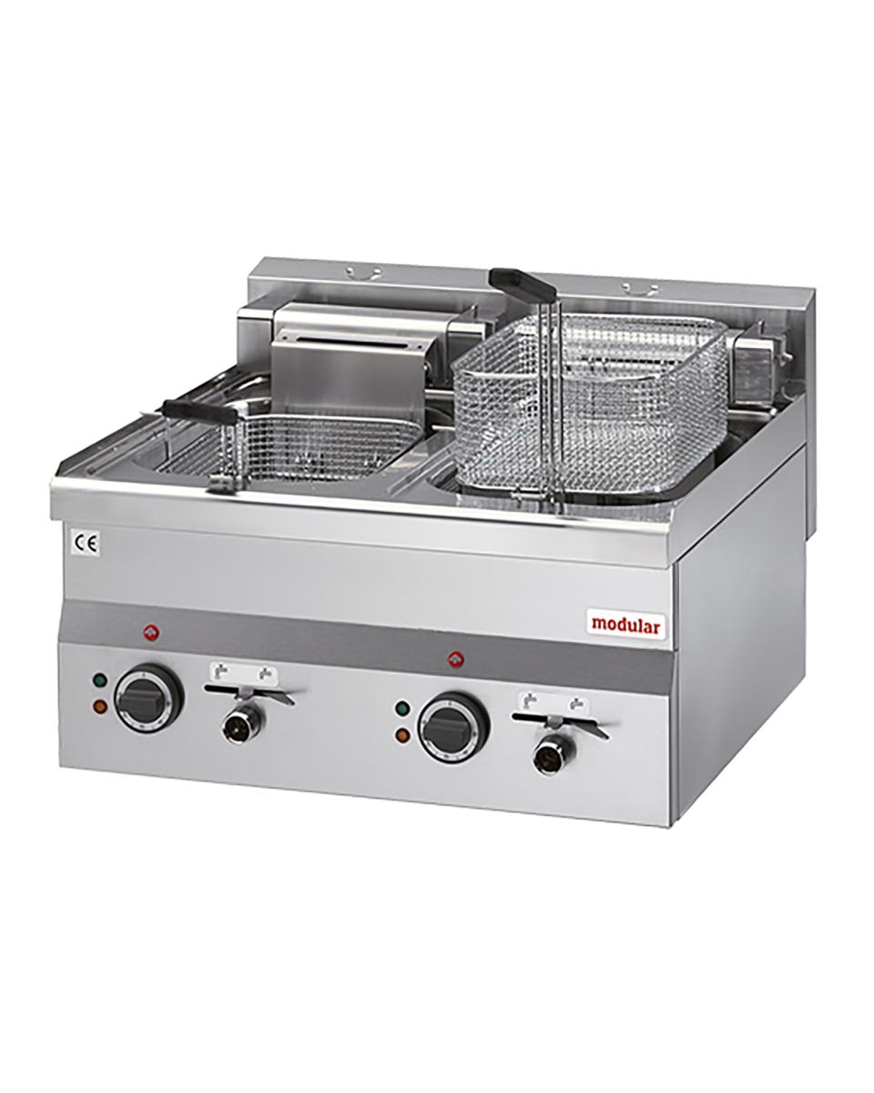 Friteuse - H 28 x 60 x 60 CM - 26 KG - 380 - 415 - Zonder - Stekker V - 15000 W - RVS - 10 Liter - Elektrisch - Modular - 316655