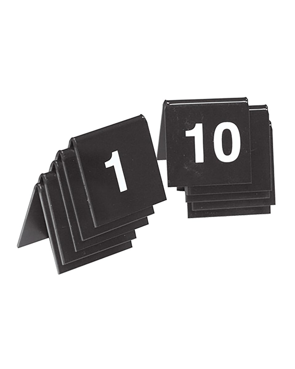 Tafelnummer Set - H 3.5 x 4 x 3 CM - 0.05 KG - polystyreen - Zwart - 880110