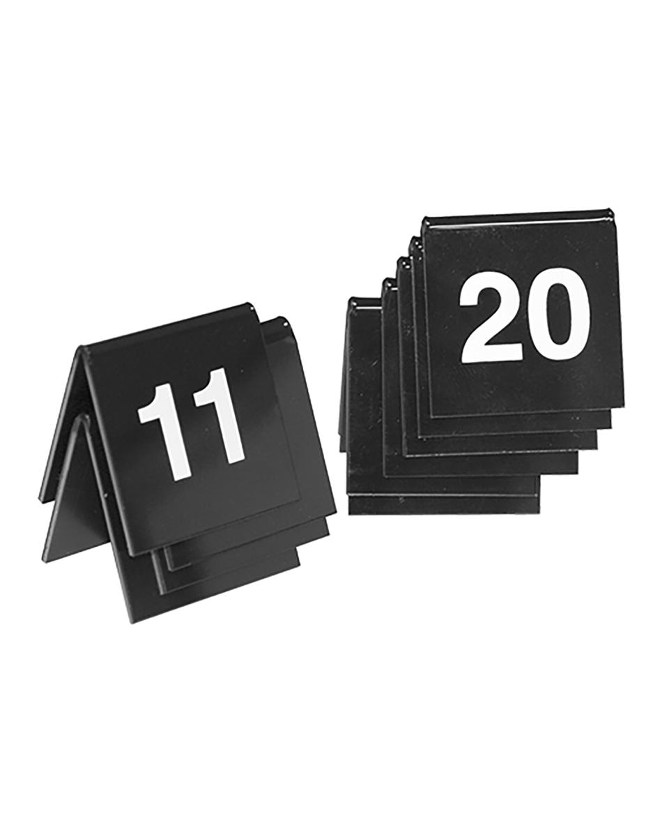 Tafelnummer Set - H 3.5 x 4 x 3 CM - 0.05 KG - polystyreen - Zwart - 880111