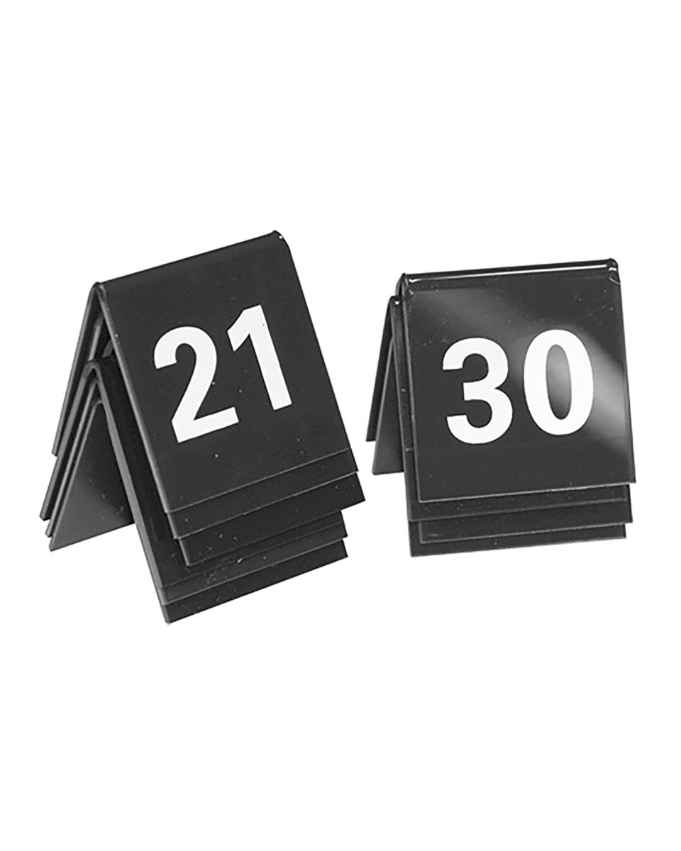 Tafelnummer Set - H 3.5 x 4 x 3 CM - 0.05 KG - polystyreen - Zwart - 880112