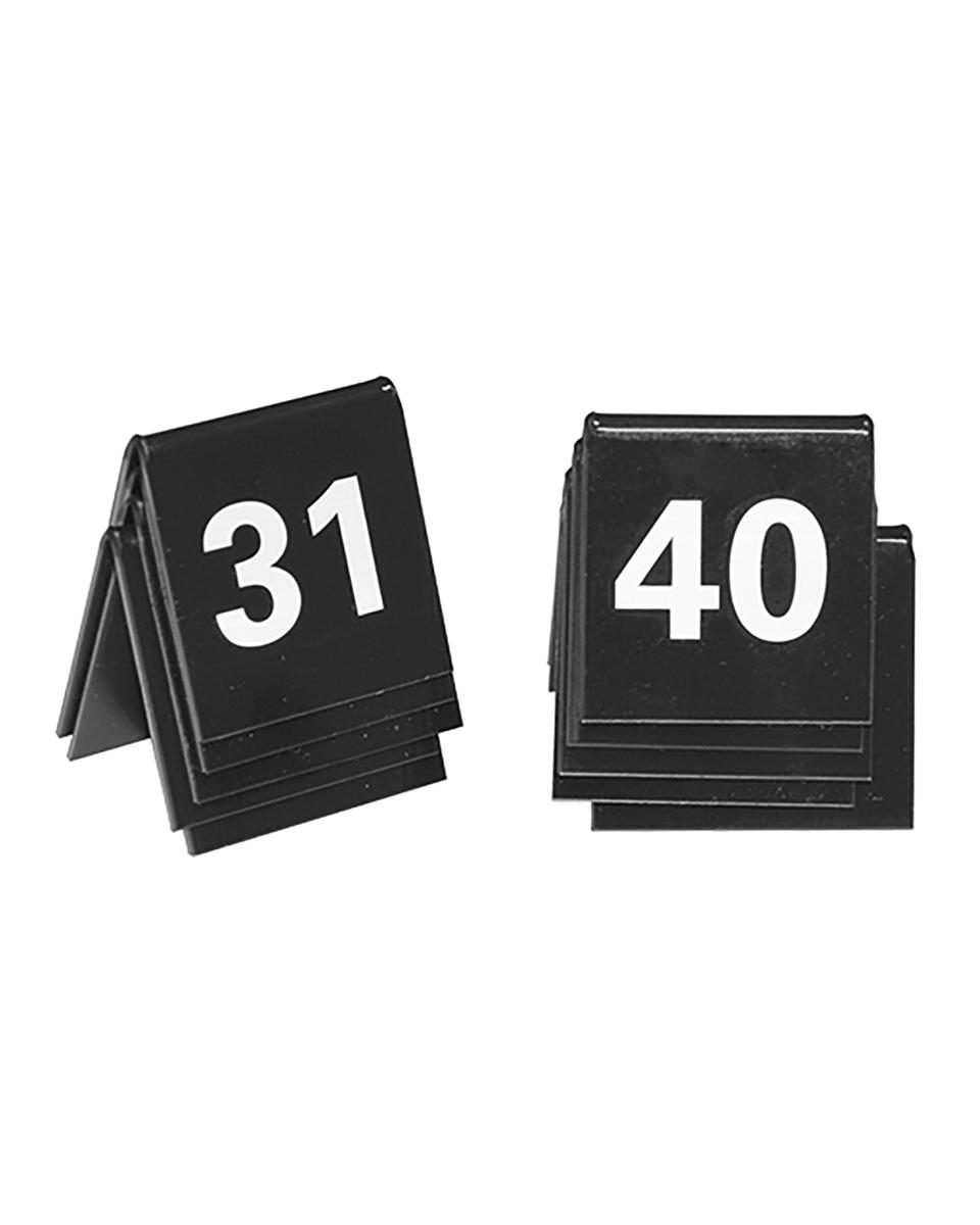 Tafelnummer Set - H 3.5 x 4 x 3 CM - 0.05 KG - polystyreen - Zwart - 880113