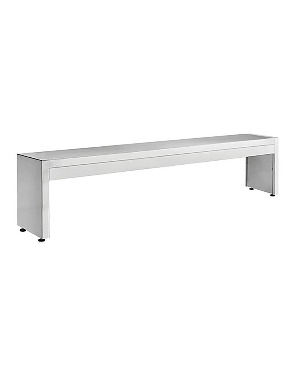 Plankstandaard - H 35 x 180 x 30 CM - 17 KG - RVS - Multinox - 317071