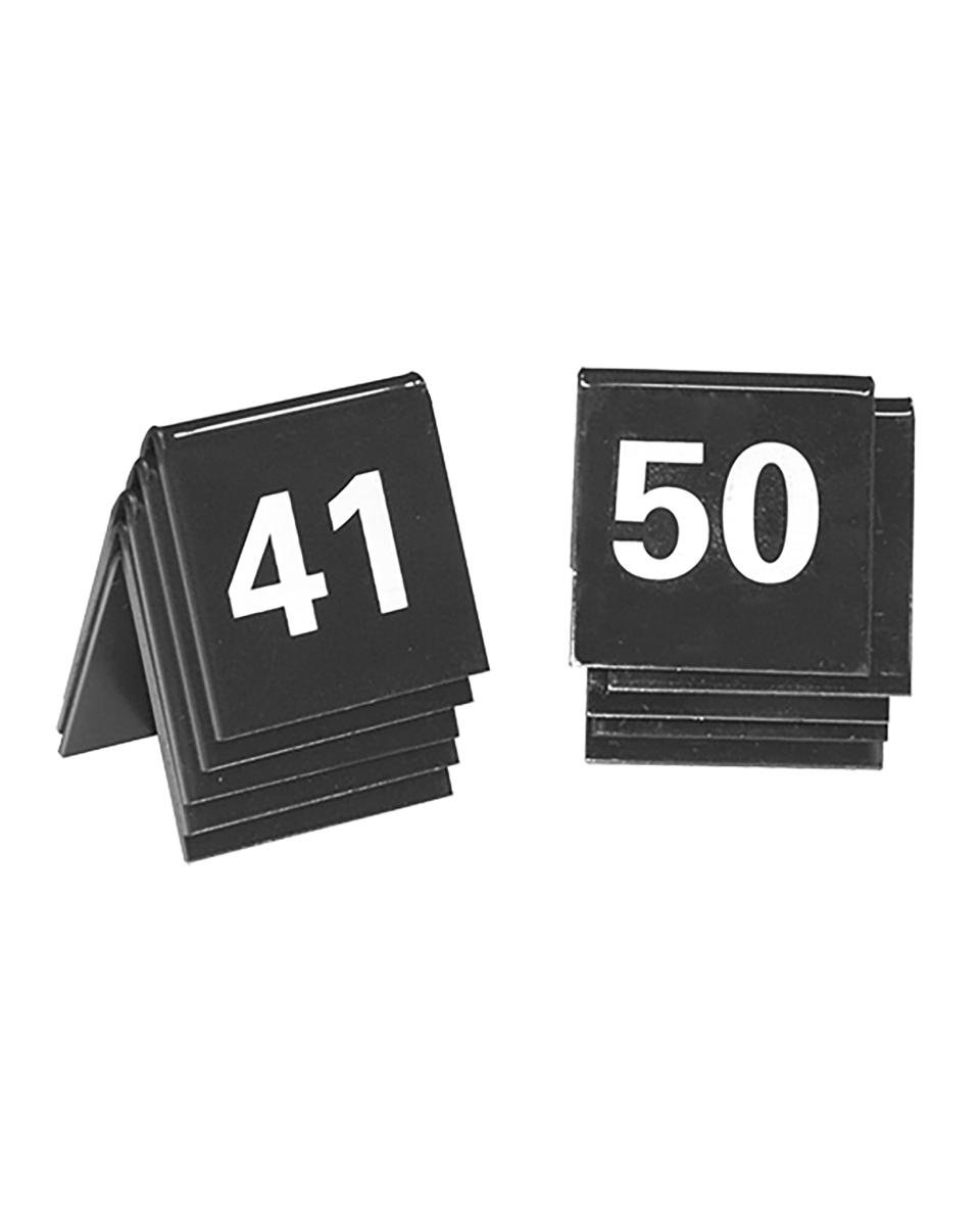 Tafelnummer Set - H 3.5 x 4 x 3 CM - 0.05 KG - polystyreen - Zwart - 880114