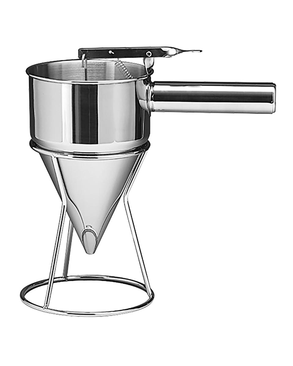 Doseer Giettrechter - 0.001 KG - Ø13 CM - RVS - 1 Liter - 145140