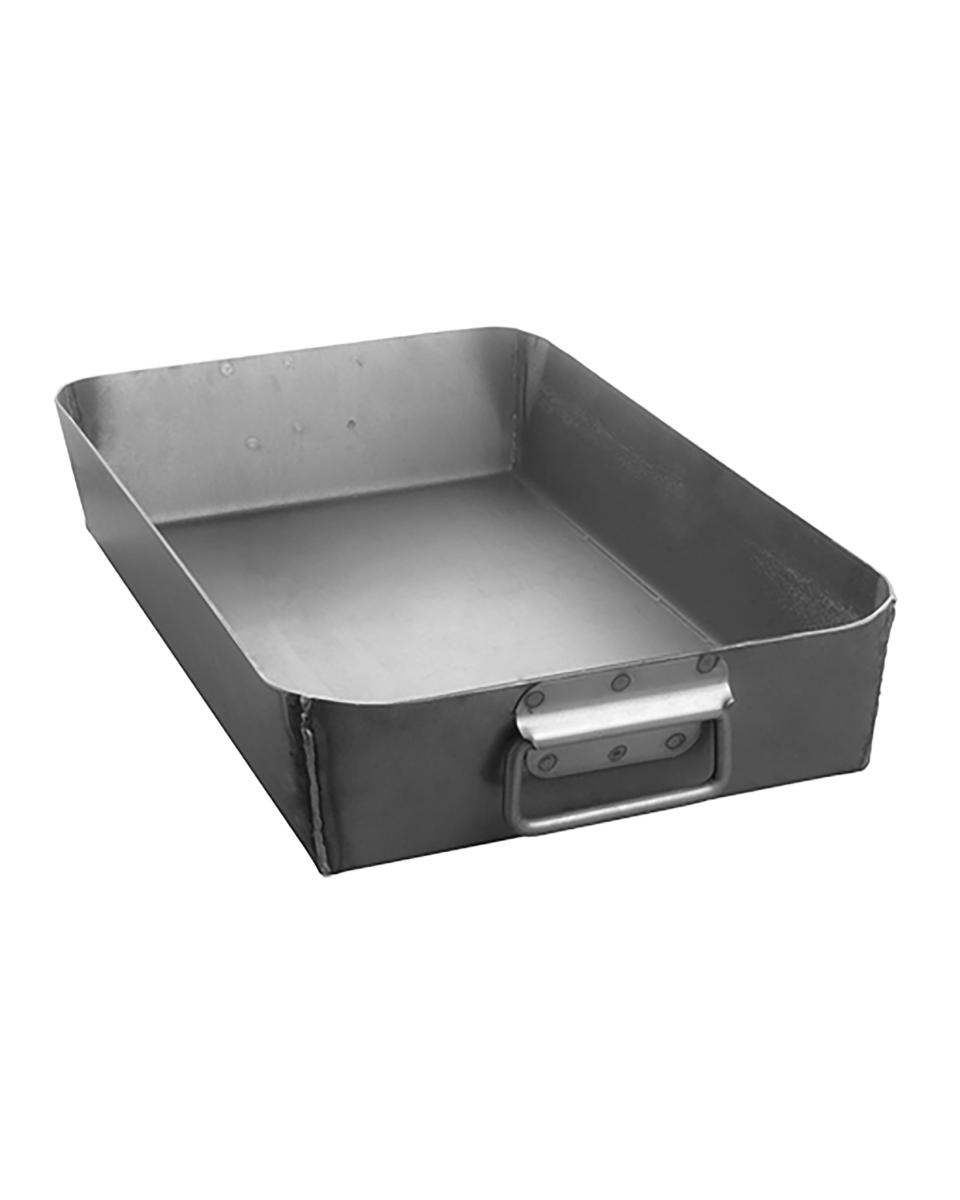 Braadslede - H 9 x 50 x 30 CM - 4.08 KG - Plaatstaal - 12 Liter - 895020