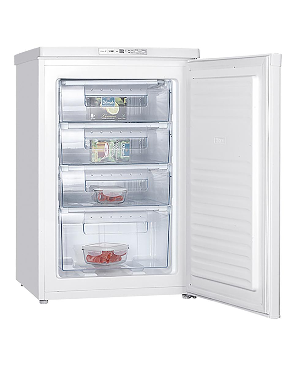 Vrieskast - H 85 x 55 x 58 CM - 33 KG - 220 - 240 V - 80 W - Statische - R600A - Gemoffeld Plaatstaal - Wit - 91 Liter - +0°C / -18°C - Frilec - 905008