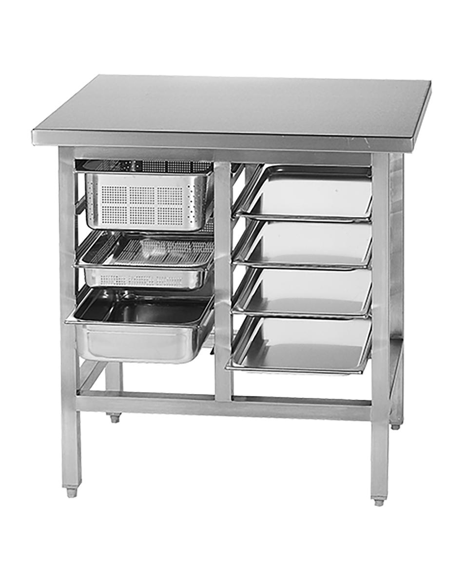 Werk Tafel - H 90 x 90 x 70 CM - 15 KG - RVS - 921010