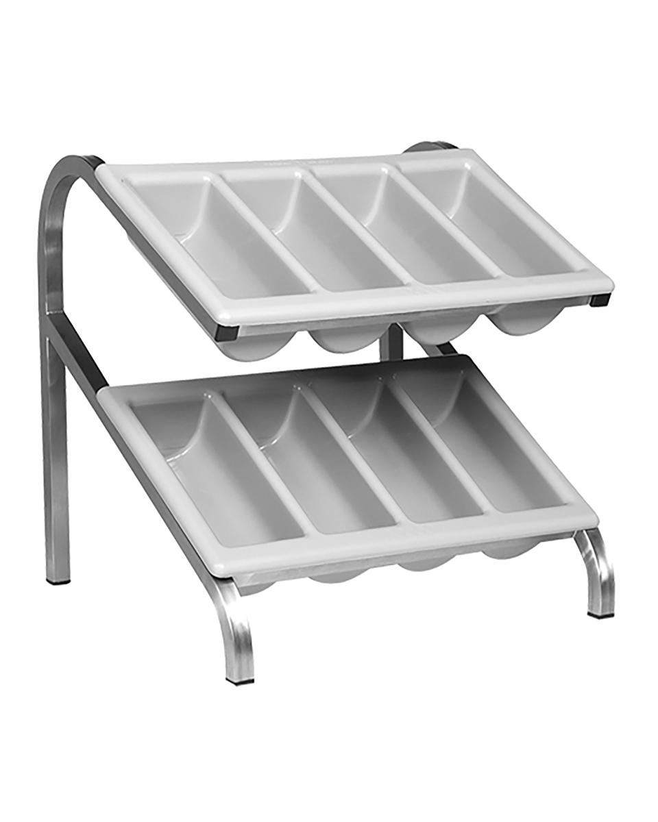 Bestekuitgifte Unit - H 58 x 52.6 x 51 CM - 5 KG - RVS - Grijs - 921015