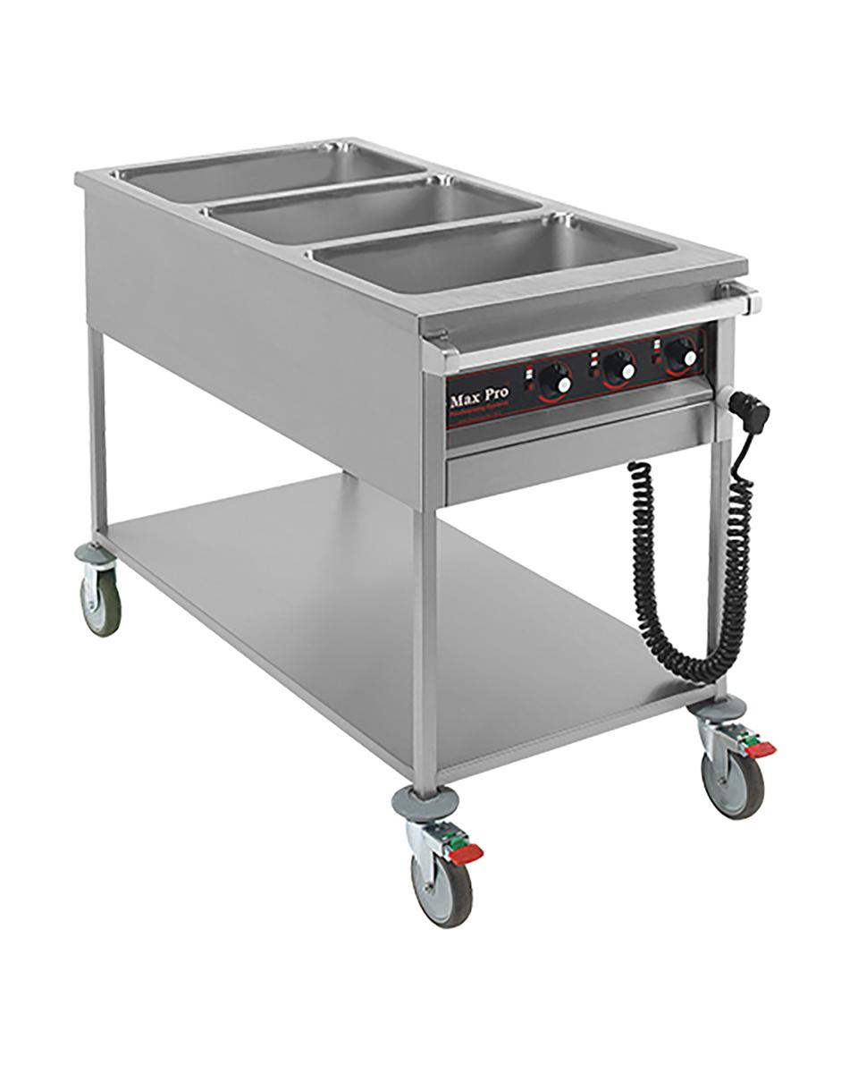 Bain Marie - H 90 x 60 x 120 CM - 50 KG - 220 - 240 V - 3500 W - RVS - MaxPro - 921351