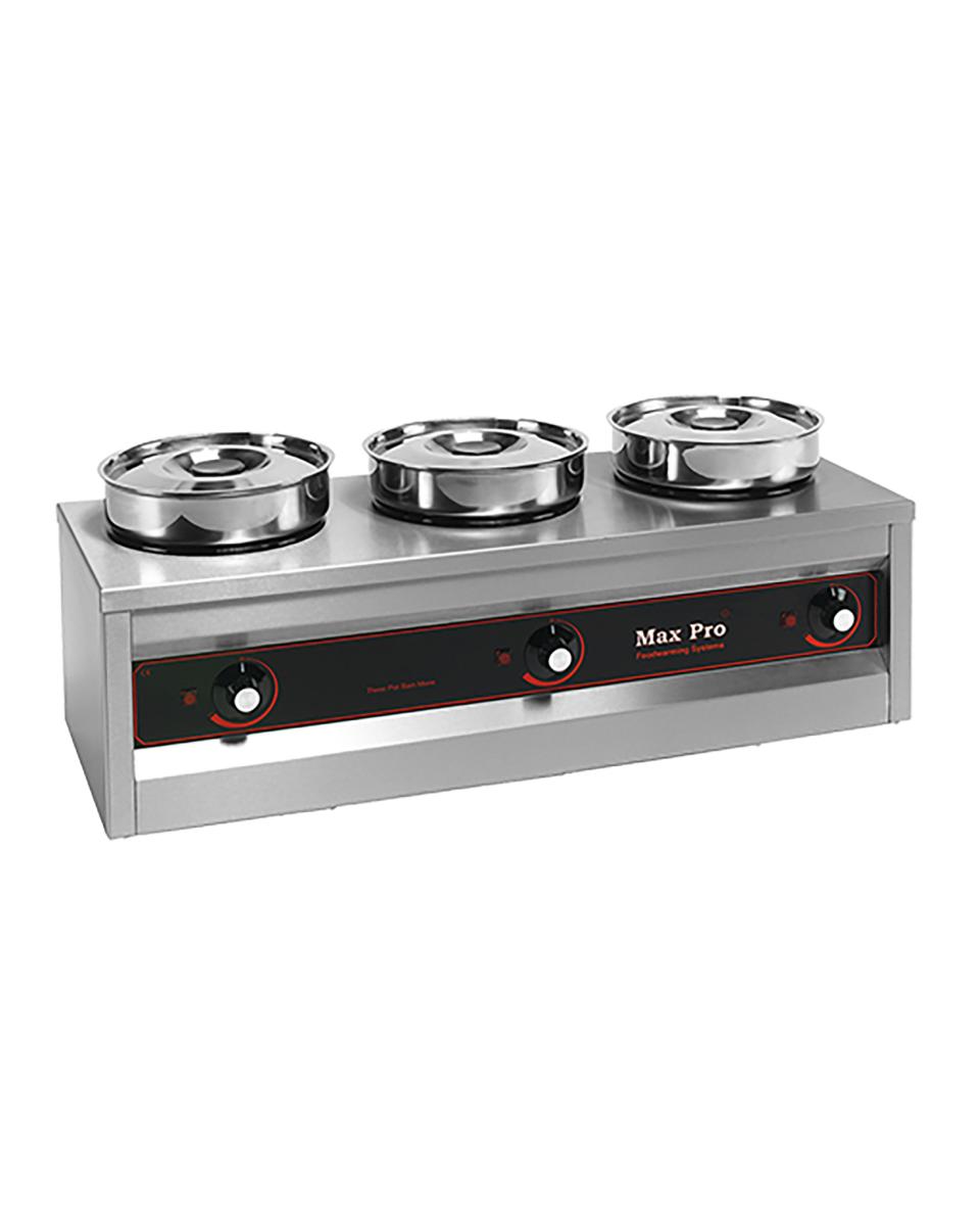 Spijzen Warmer - H 29 x 76.6 x 29 CM - 16.2 KG - 220 - 240 V - 750 W - RVS - 4.5 Liter - +30°C / +90°C - MaxPro - 921453