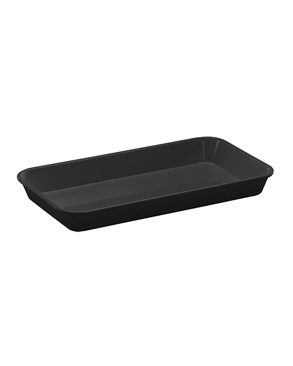 Vleesbak - H 3.5 x 29 x 16 CM - 0.2 KG - Melamine - Zwart - WACA - 937651
