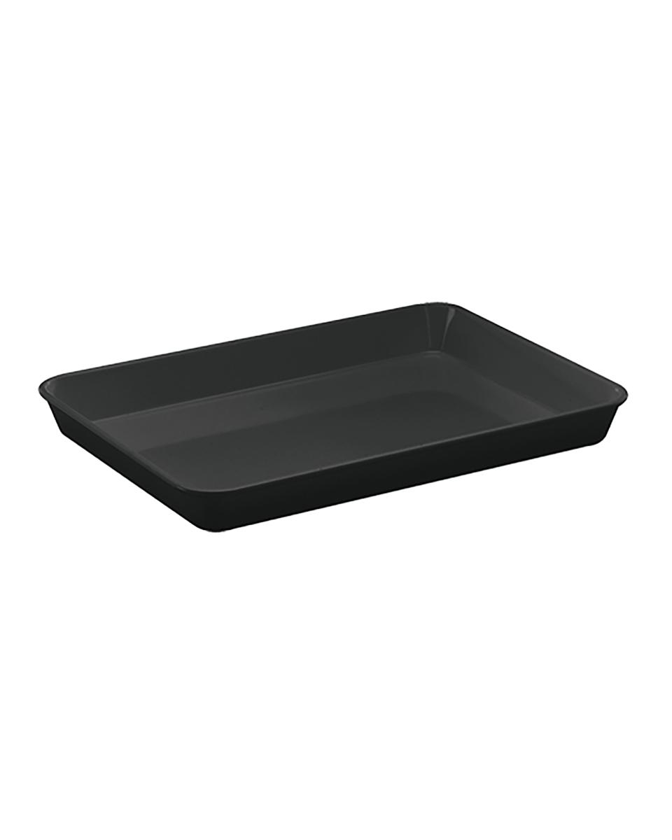 Vleesbak - H 4 x 35 x 25 CM - 0.2 KG - Melamine - Zwart - WACA - 937652