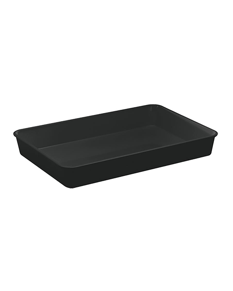 Vleesbak - H 6 x 42 x 28 CM - 0.2 KG - Melamine - Zwart - WACA - 937653