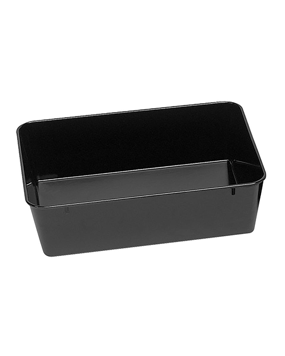 Vleesbak - H 6 x 29 x 16 CM - 0.2 KG - Melamine - Zwart - WACA - 937660
