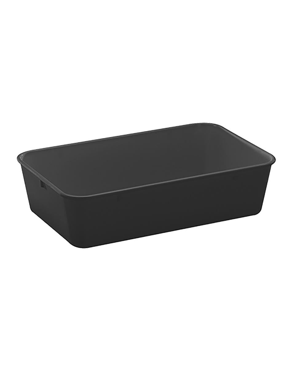 Vleesbak - H 8 x 30 x 19 CM - 0.2 KG - Melamine - Zwart - WACA - 937661