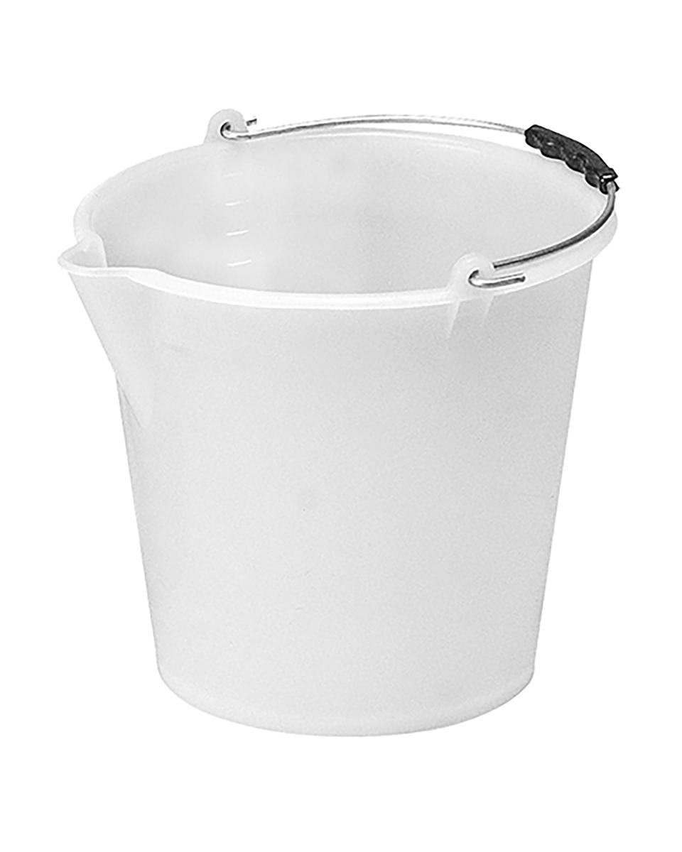 Emmer - H 31 CM - 1.5 KG - Ø34 CM - polyethyleen - Wit - 17 Liter - 956022