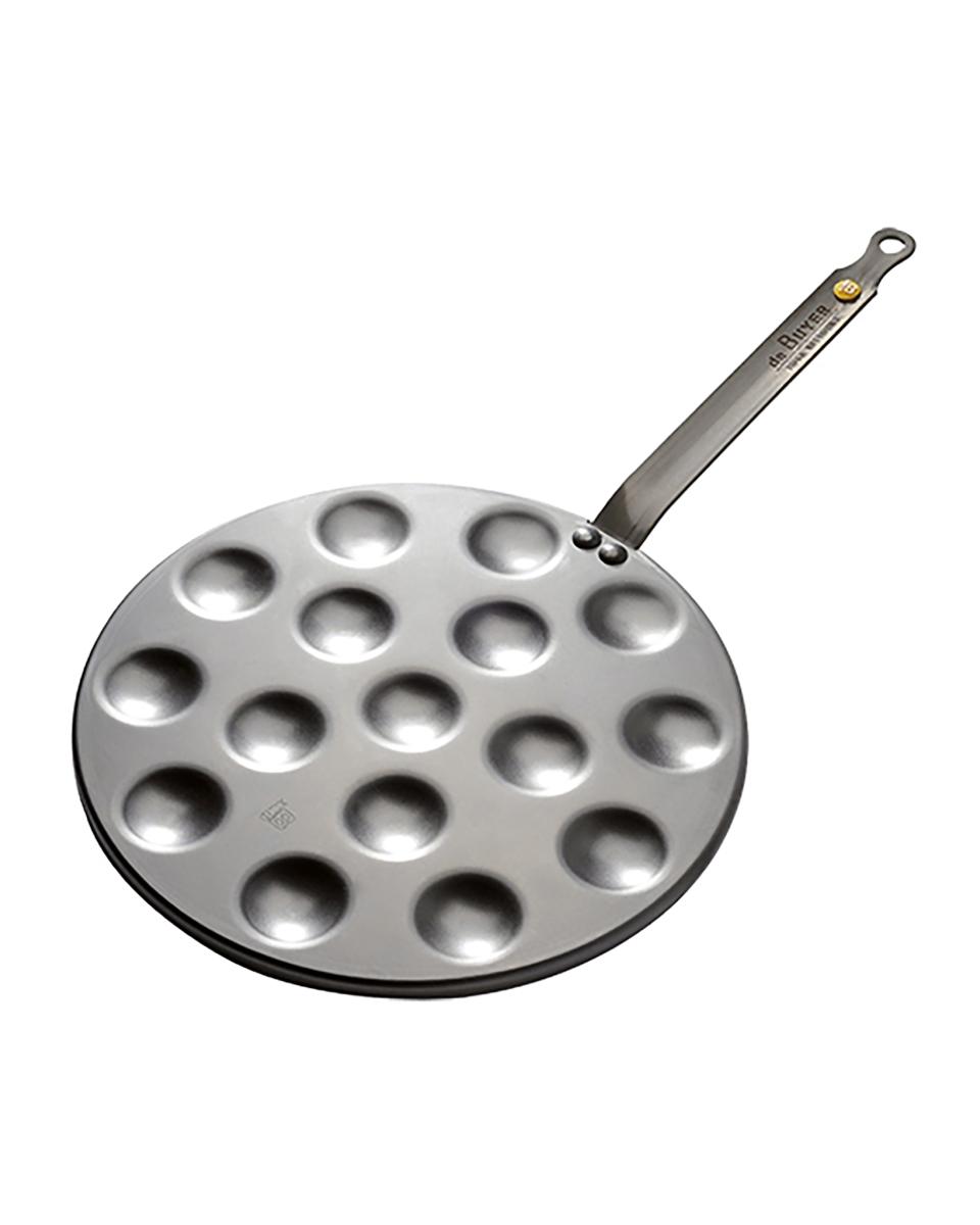 Poffertjespan - H 8.65 CM - 1.125 KG - Ø27 CM - Plaatstaal - De Buyer - 001216