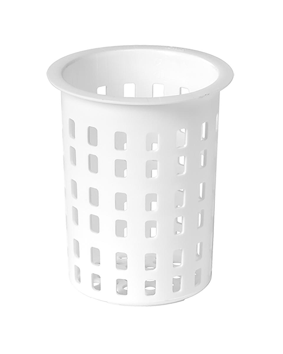 Bestekbeker - H 13 CM - 0.07 KG - Ø10 CM - Polypropyleen - Wit - CaterRacks - 023001