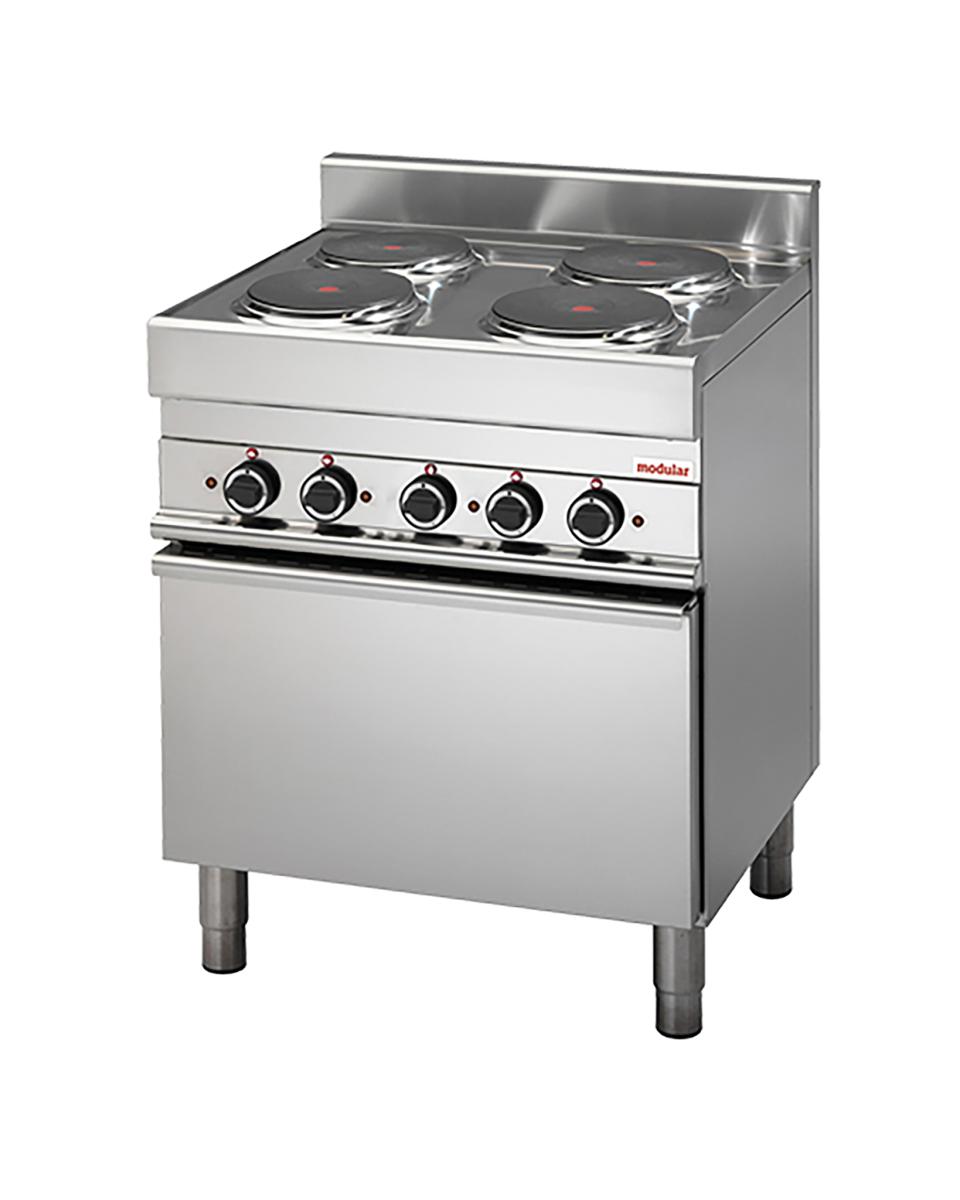 Fornuis - H 85 x 70 x 65 CM - 72 KG - 380 - 415 - Zonder - Stekker V - 14360 W - RVS - +50°C / +300°C - Modular - 316016