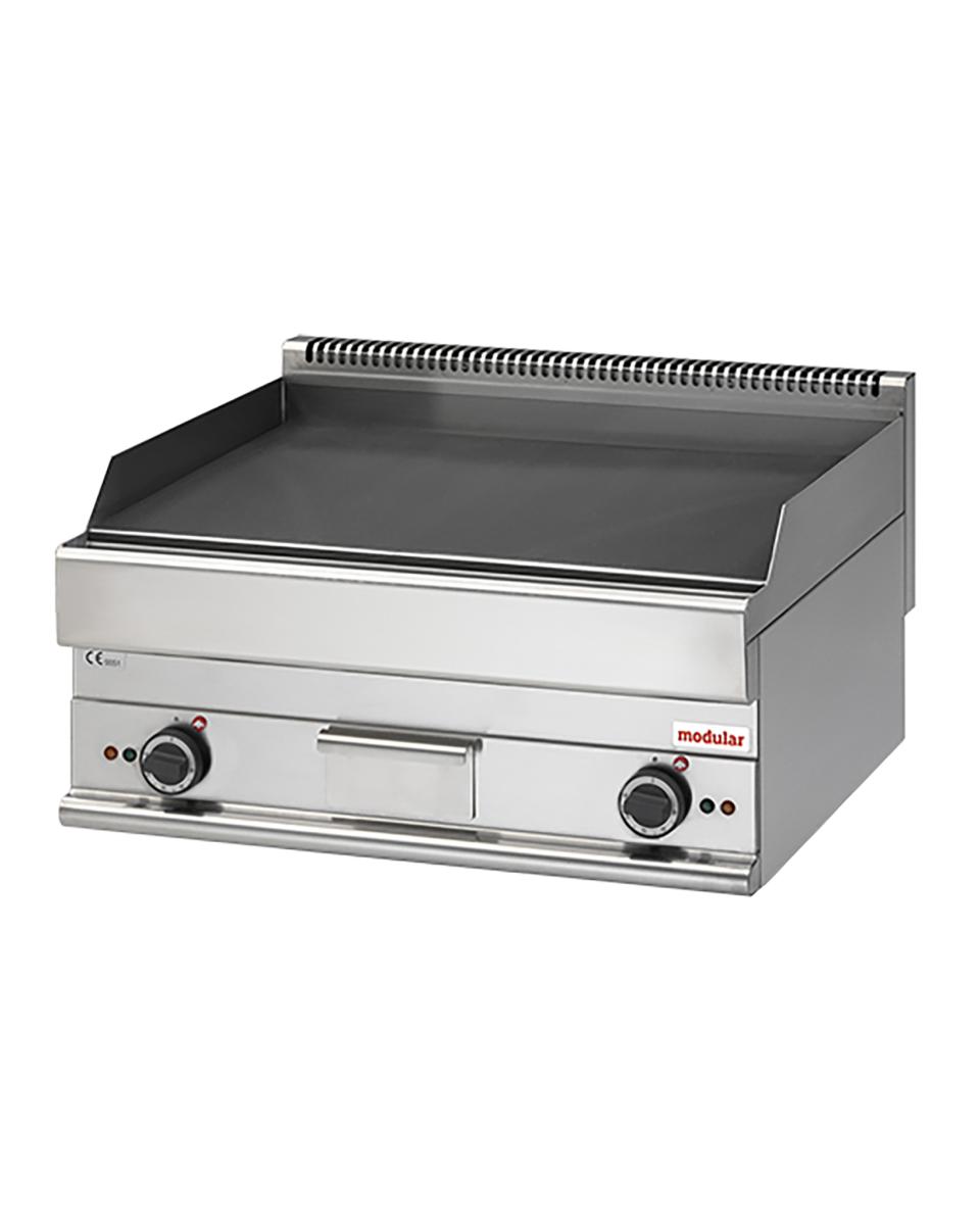 Bakplaat - H 28 x 70 x 65 CM - 51 KG - 9000 W - RVS - Glad - +50°C / +300°C - Modular - 316036