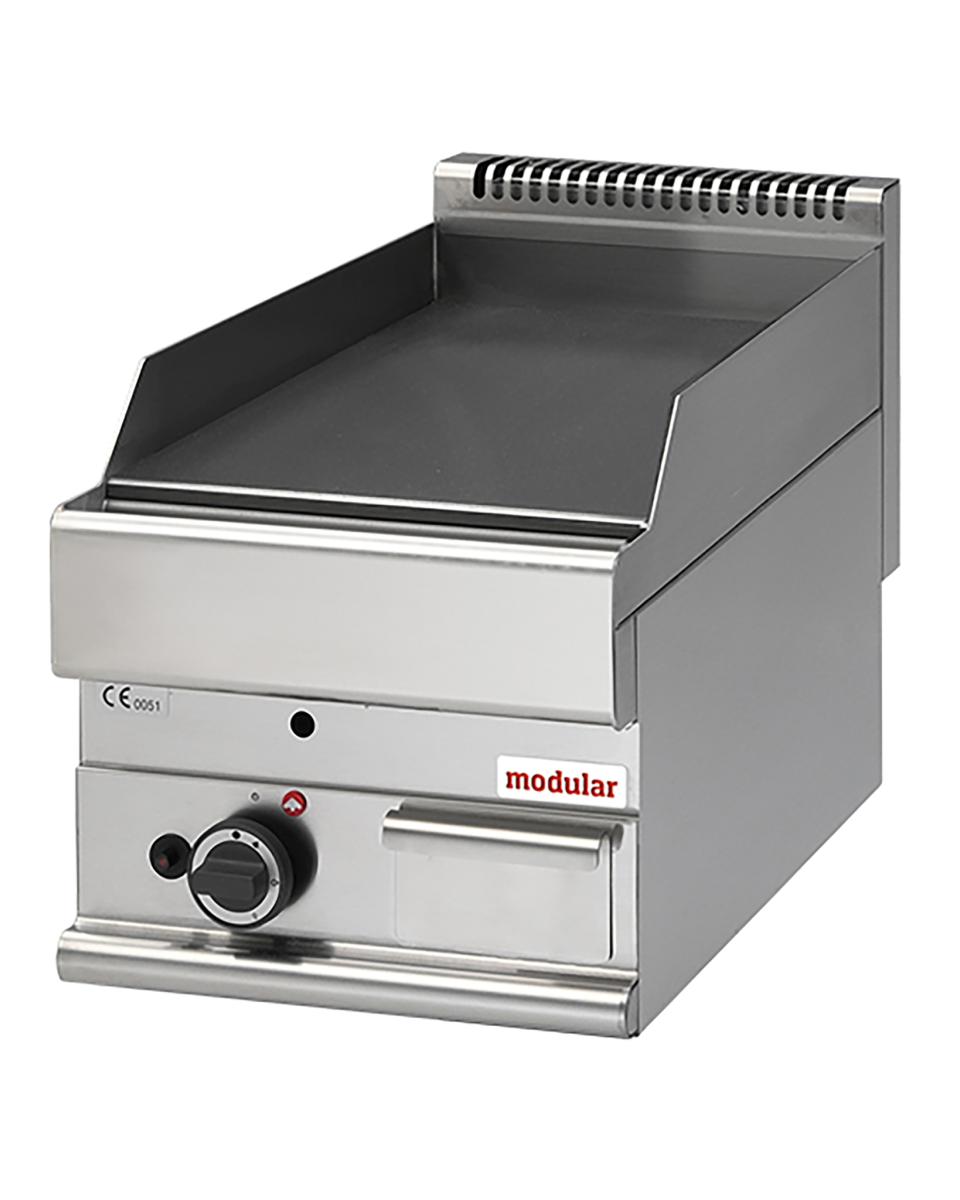 Bakplaat - H 28 x 40 x 65 CM - 33 KG - Propaangas - 5.7 CM - RVS - Glad - Modular - 316131