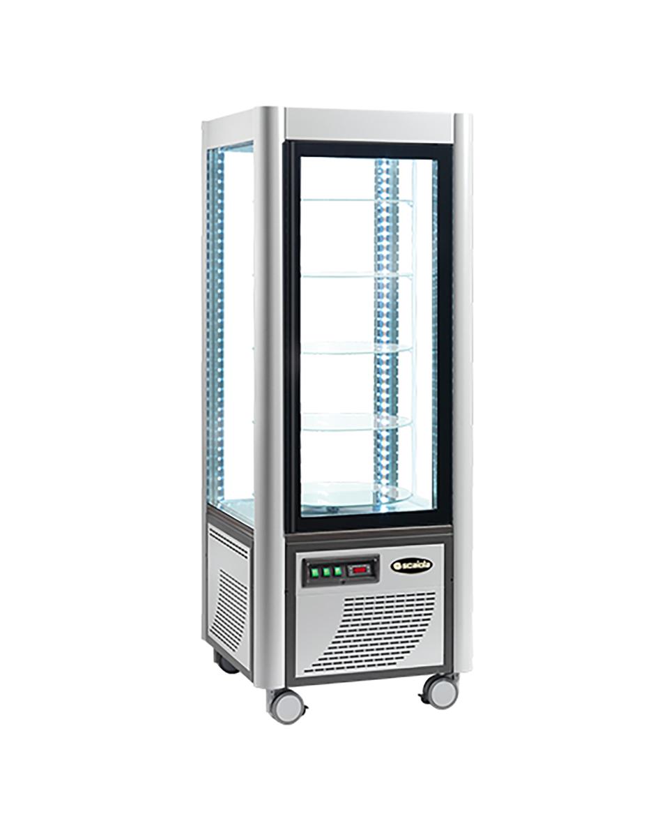 Koelvitrine - H 184 x 70 x 70 CM - 160 KG - Ø50 CM - 220 - 240 V - 450 W - Geventileerd - R404A - Zilver - 400 Liter - +2°C / +10°C - Scaiola - 595130