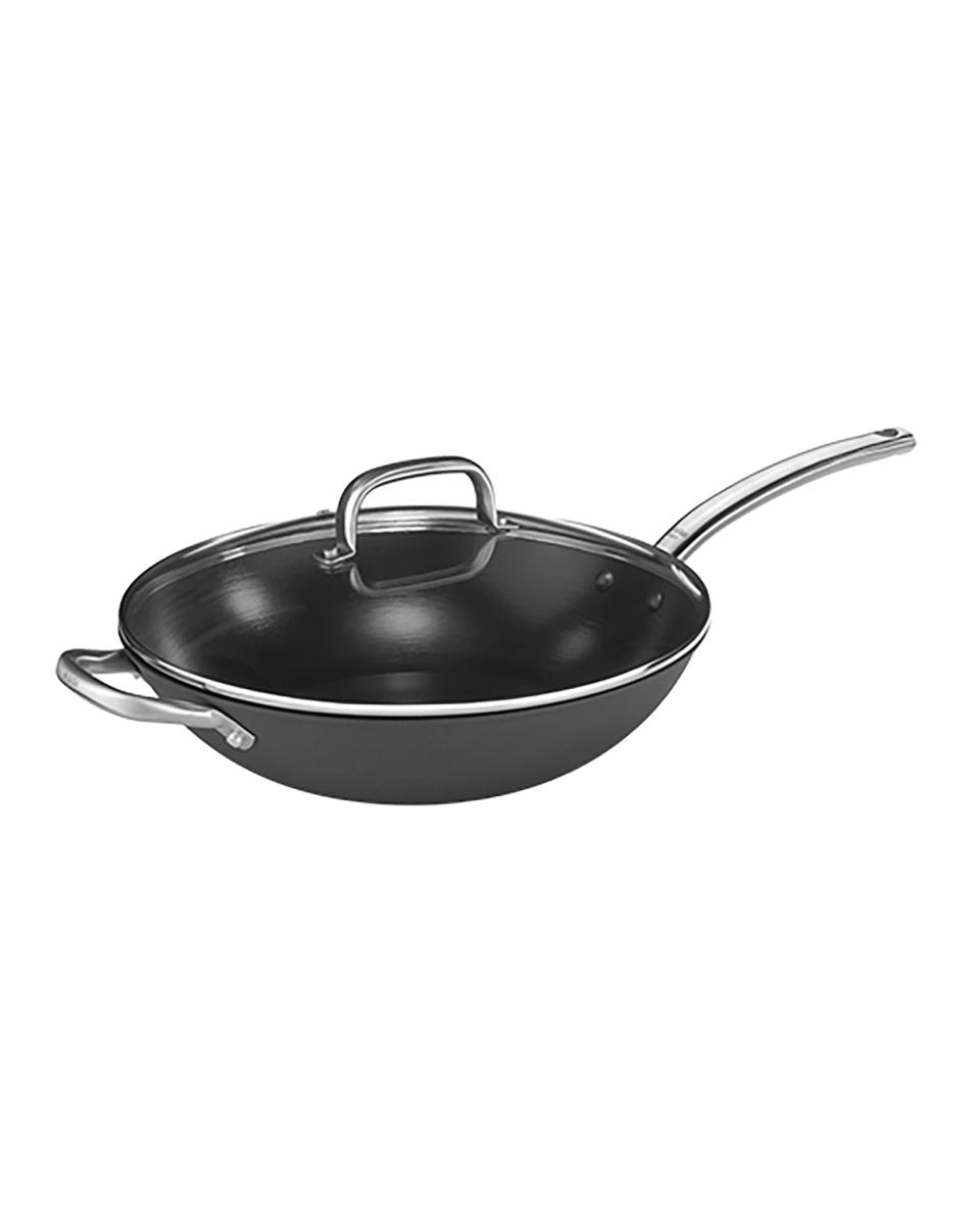 Wok - H 8 CM - 1.56 KG - Ø32 CM - Lichtgewicht Gegoten Staal - 4.4 Liter - Pujadas - 720912