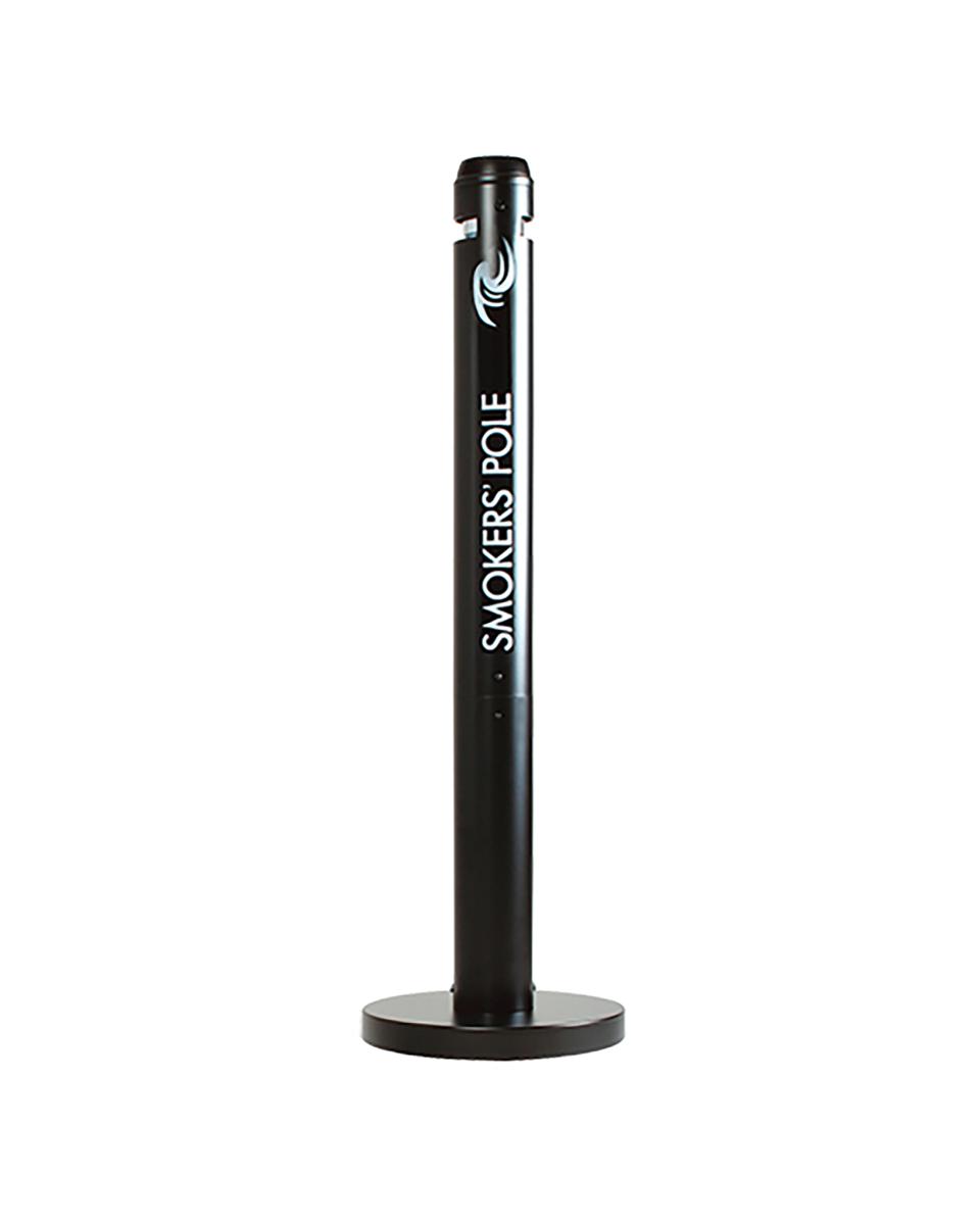 Rokerszuil - H 107.9 CM - 9.35 KG - Ø32.4 CM - Aluminium - Zwart - Rubbermaid - RM3802