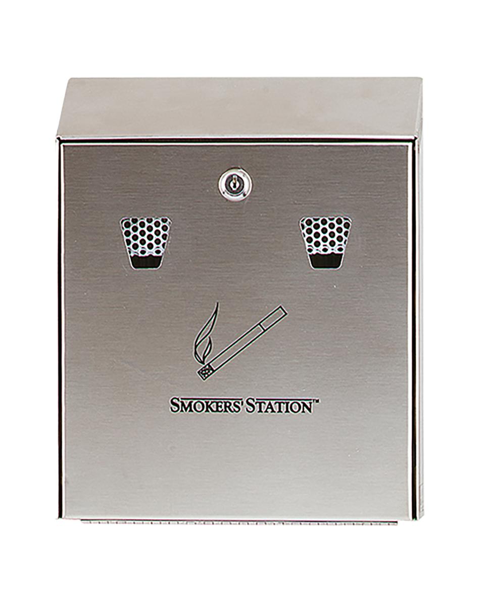 Wand Asbak - H 31.8 x 25.4 x 7.6 CM - 2.95 KG - RVS - Rubbermaid - RM3806
