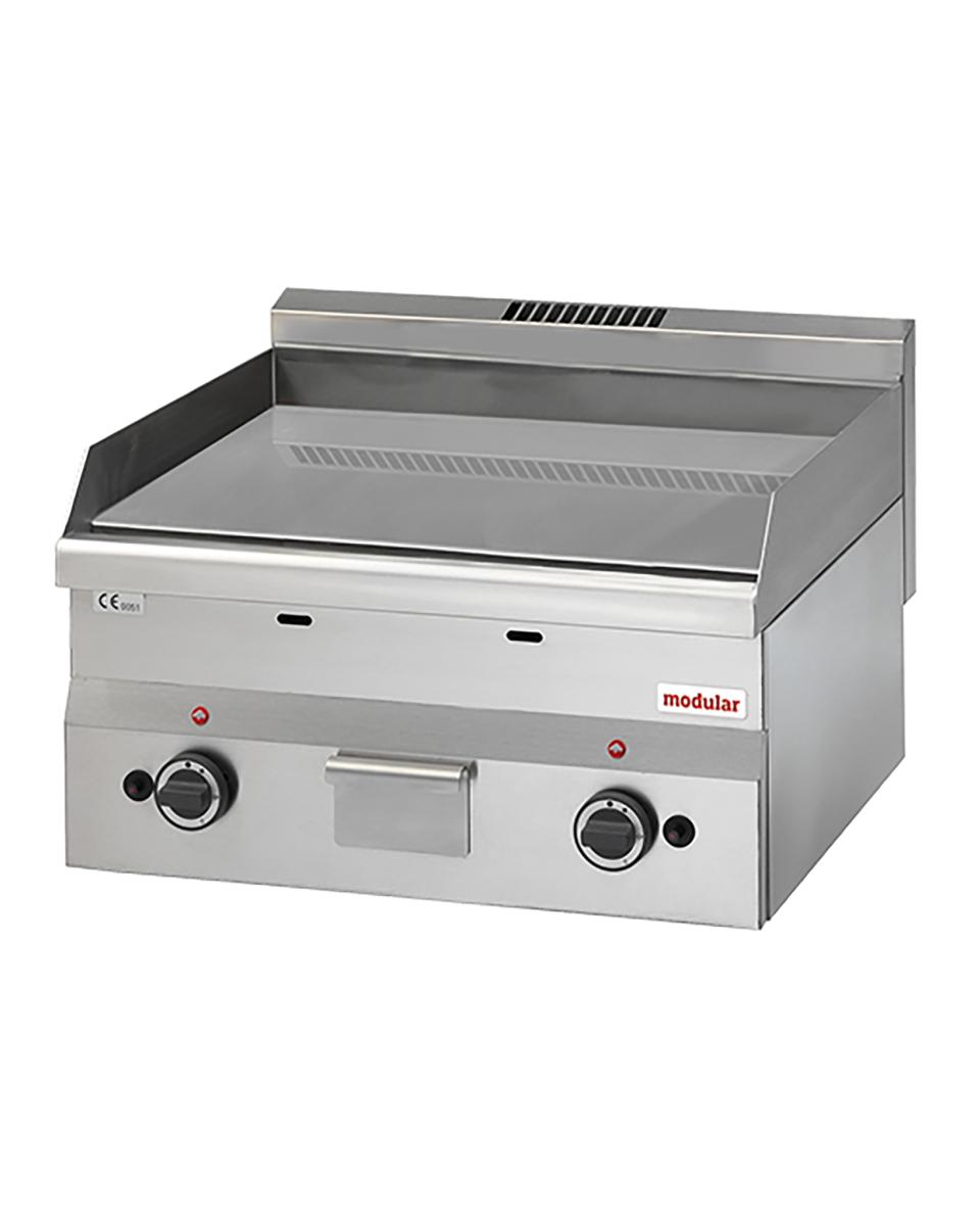 Bakplaat - H 28 x 6 x 60 CM - 47 KG - Aardgas - 10.4 CM - RVS - Glad - Modular - 316646