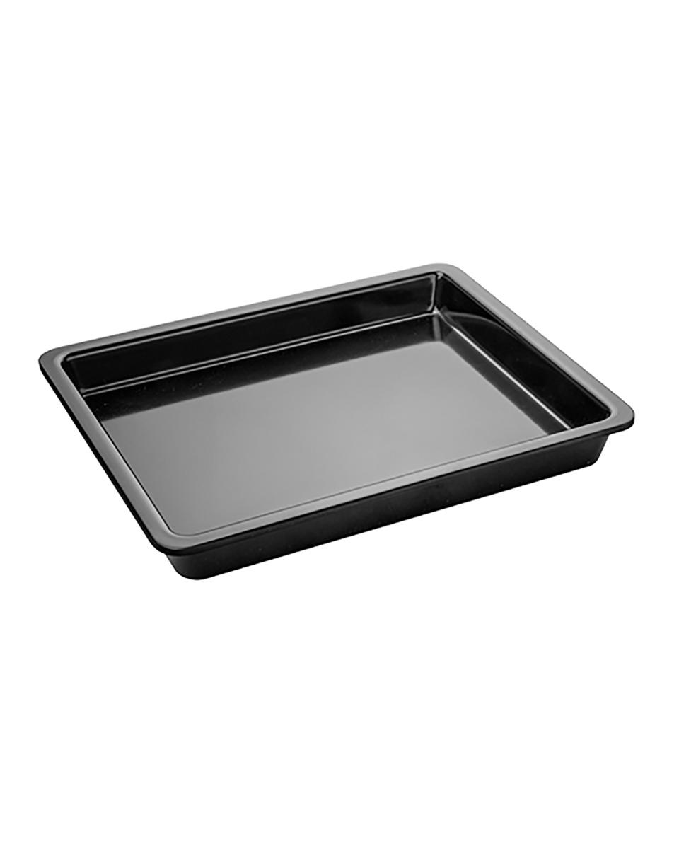 Gastronormbak - 1/2 GN - H 4 x 32.5 x 26.5 CM - Melamine - Zwart - -20°C / +120°C - 060422