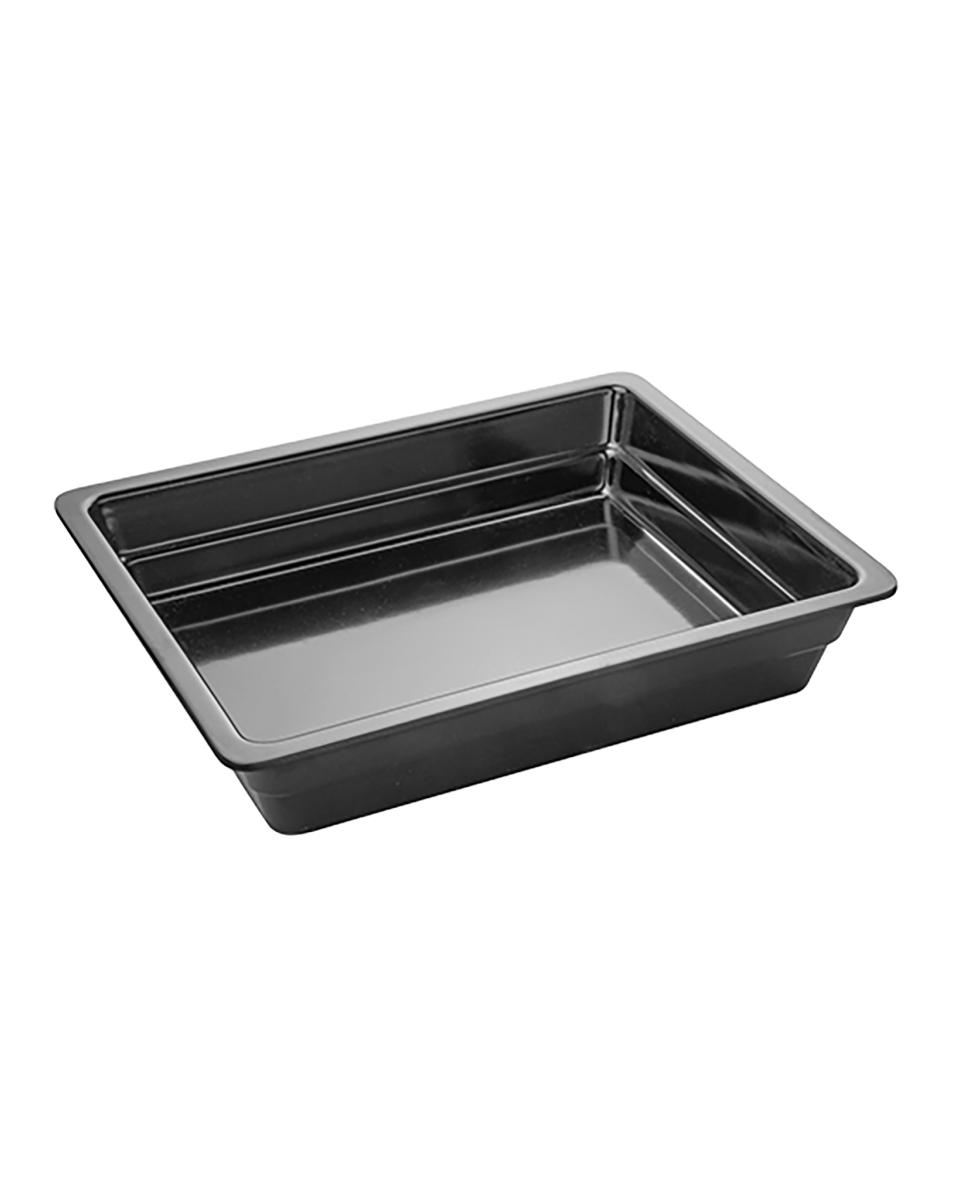 Gastronormbak - 1/2 GN - H 6.5 x 32.5 x 26.5 CM - Melamine - Zwart - -20°C / +120°C - 060423