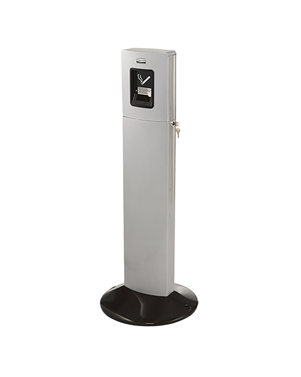 Rokerszuil - H 108.7 CM - 20.2 KG - Ø42.7 CM - Metaal - Zilver - Rubbermaid - RM3820