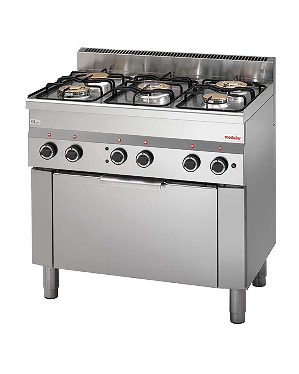 Fornuis - H 85 x 90 x 60 CM - 78 KG - 220-240V - 3000 W - 15.5 CM - RVS - +150°C / +300°C - Modular - 316691