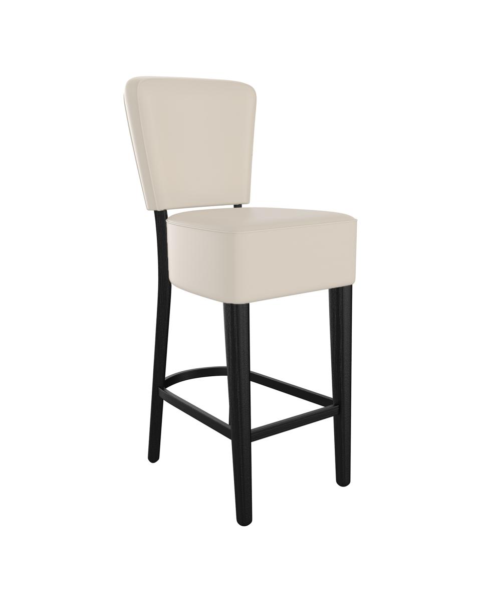 Horeca barkruk - Napels - Met rugleuning - Crème - Kunstleder - Promoline