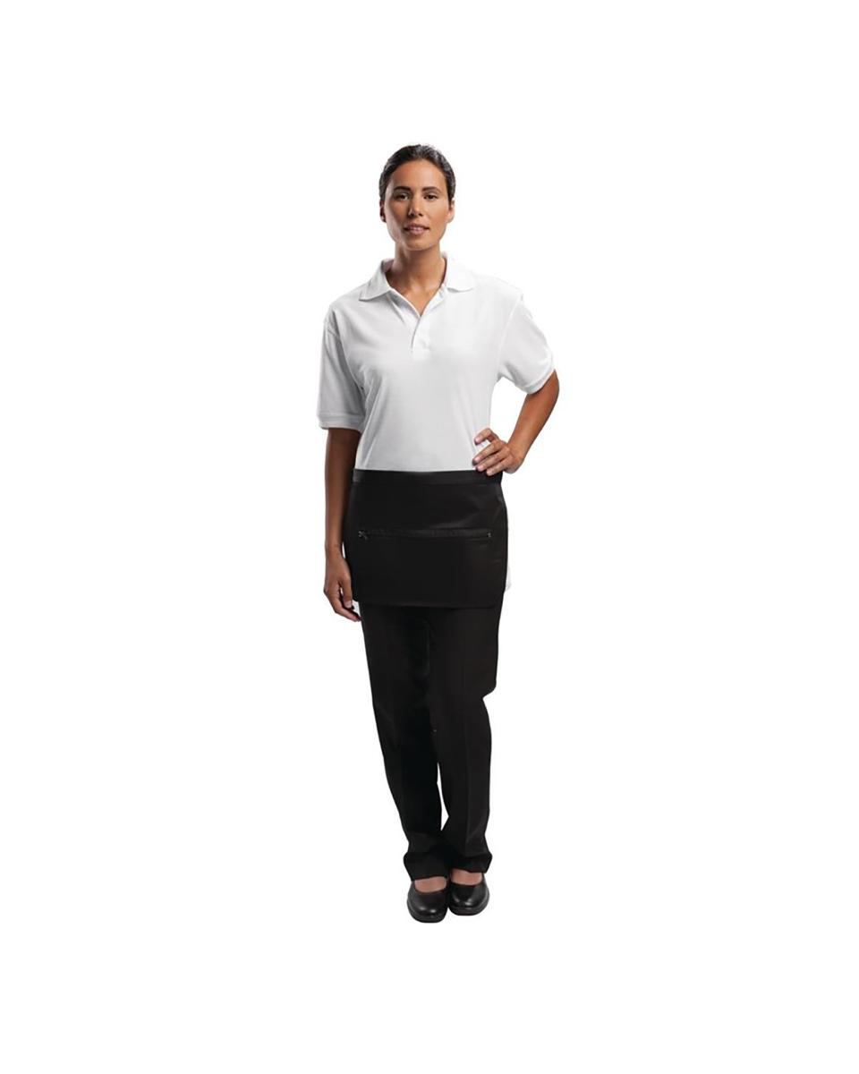 Geldschort - Unisex - One Size - Zwart - H 30.5 x 45 CM - Polyester/Katoen - Whites Chefs Clothing - A587