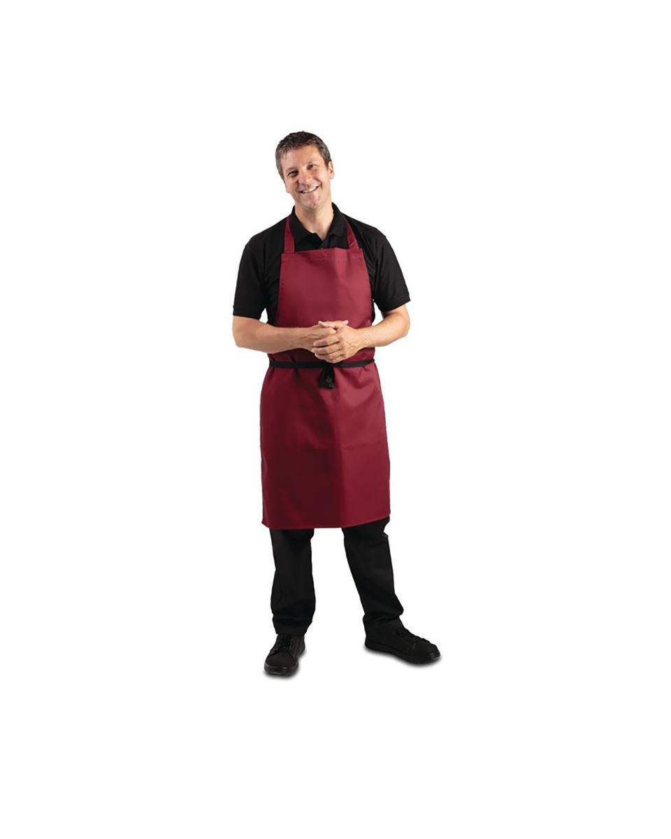 Halterschort - Unisex - Bordeaux - 71.1 x 96.5 CM - Polyester/Katoen - Whites Chefs Clothing - A557