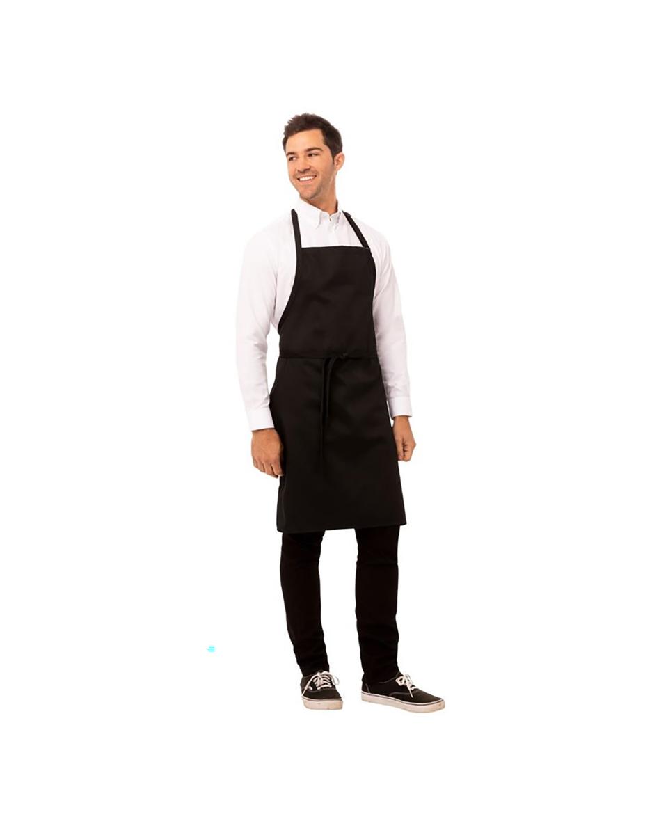 Halterschort - Verstelbaar - Unisex - Zwart - 61 x 86 CM - Polyester/Katoen - Chef Works - A924