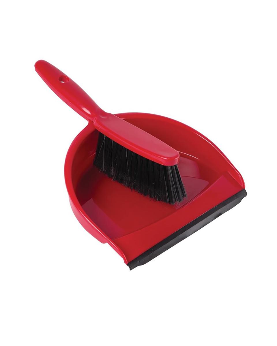 Stoffer en blik - Rood - H 25 x 26 x 34 CM - Kunststof - Jantex - CC931