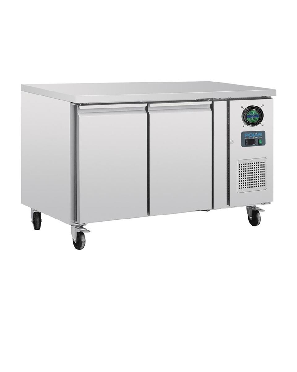Vrieswerkbank - 282 Liter - 2 deurs - H 86 x 136 x 70 CM - 230 V - RVS - Polar - G599