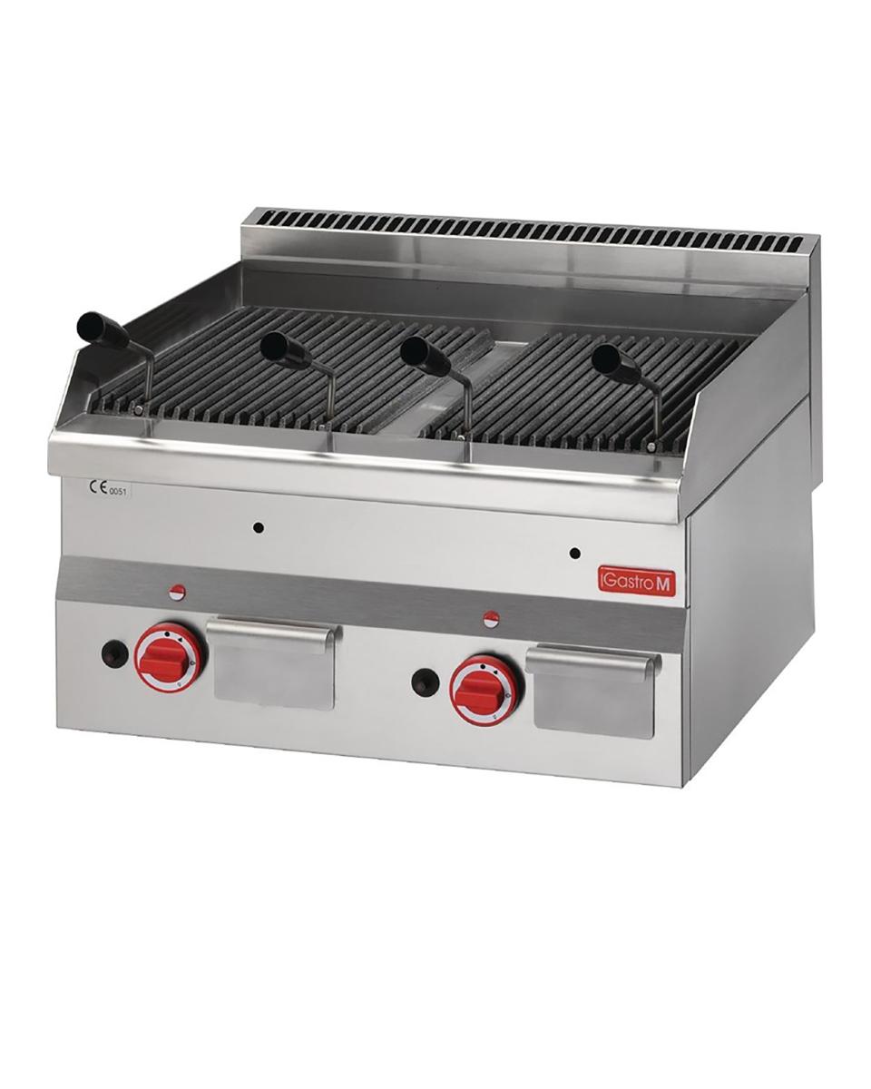 Lavagrill - 600 Line - Gas - H 28 x 60 x 60 CM - 11 kW - RVS - Gastro M - GN028