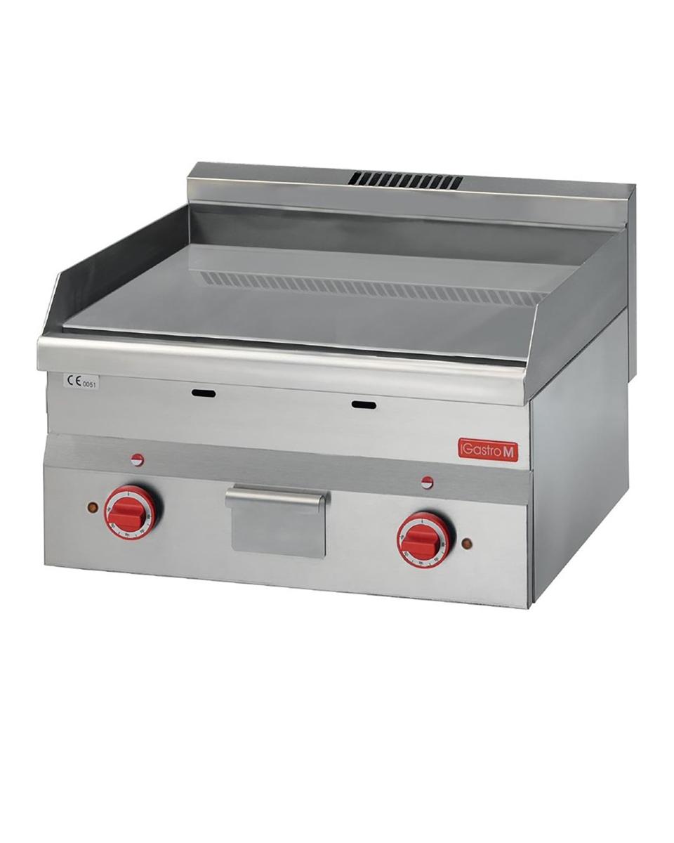 Bakplaat - 600 Line - Elektrisch - Chroom - H 28 x 60 x 60 CM - 3 kW - 2 x 230 V - RVS - Gastro M - GN024