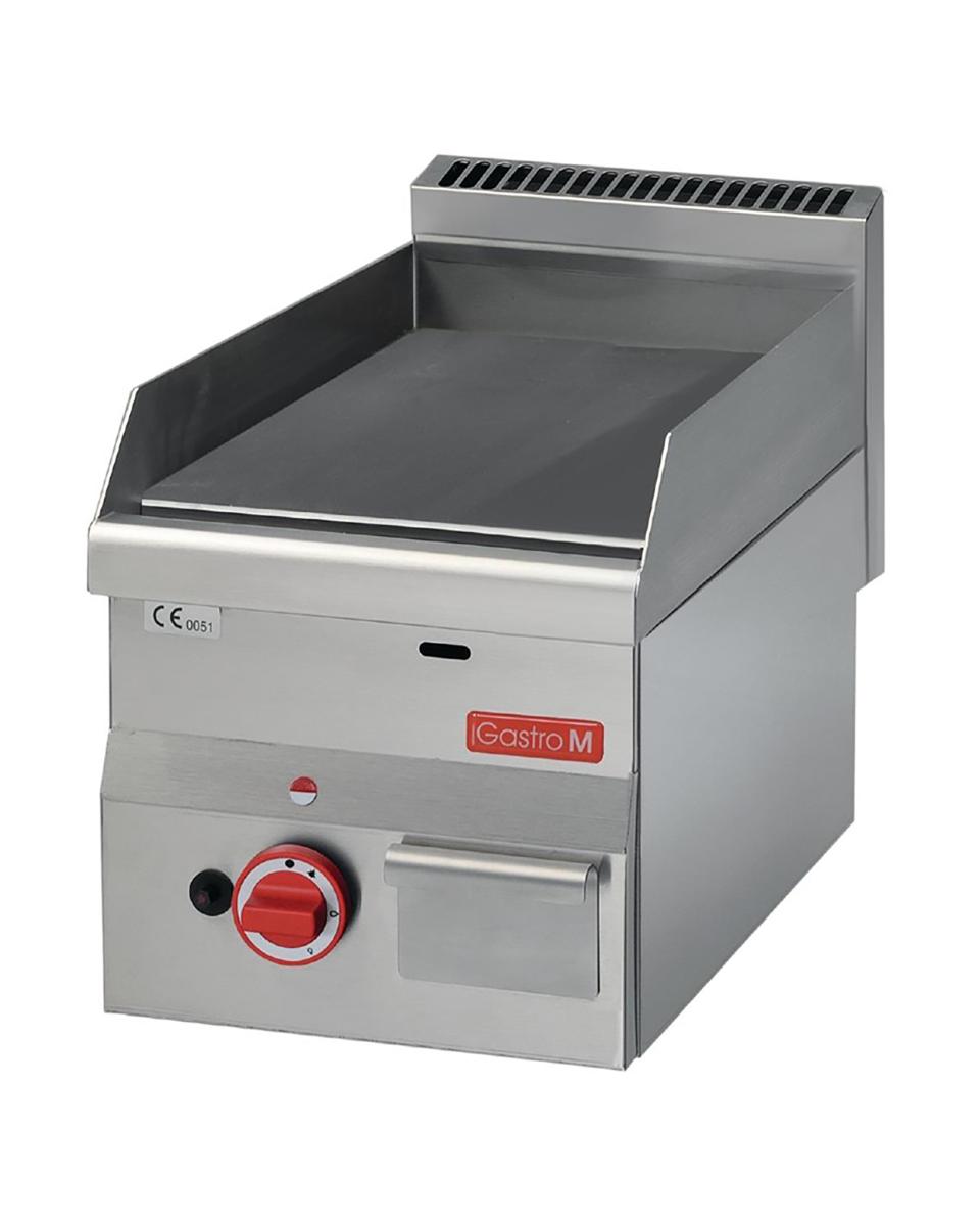 Bakplaat - 600 Line - Gas - Glad - H 28 x 30 x 60 CM - 5.2 kW - RVS - Gastro M - GN020